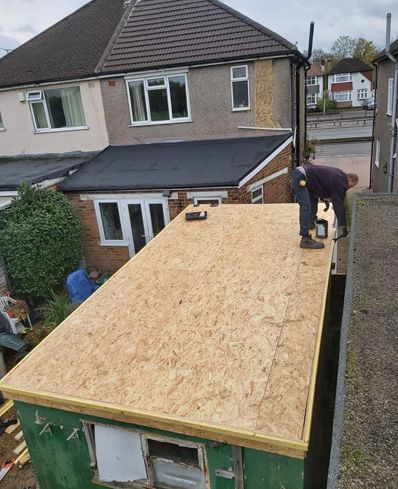 Asbestos Roof Removal & Felt Roof Refit, before
