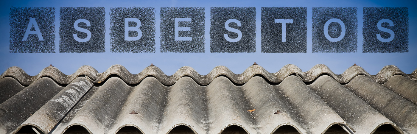 Asbestos roof banner